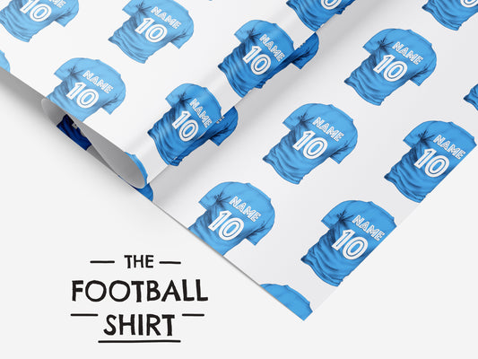 The Football Shirt | Any Name Personalised Wrapping Paper