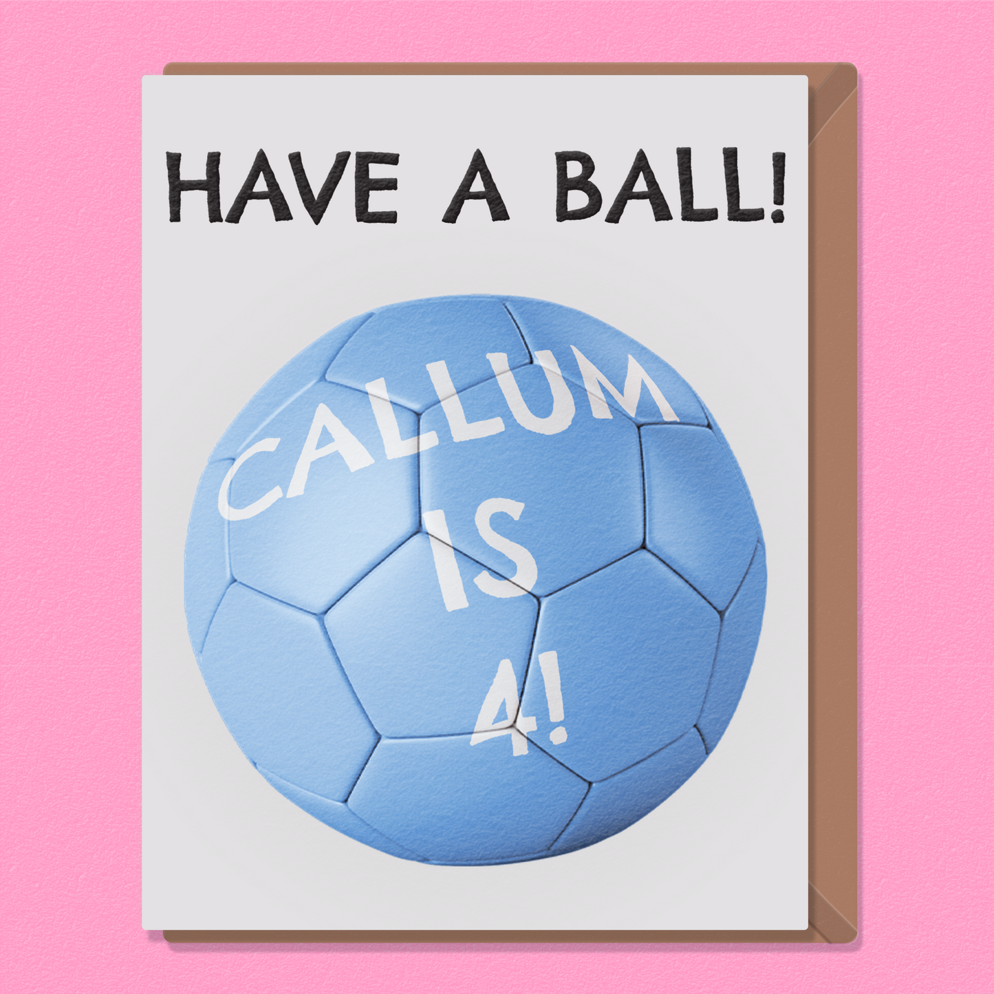 Personalised Football Card Name and Number | Have a Ball! | Birthday Card