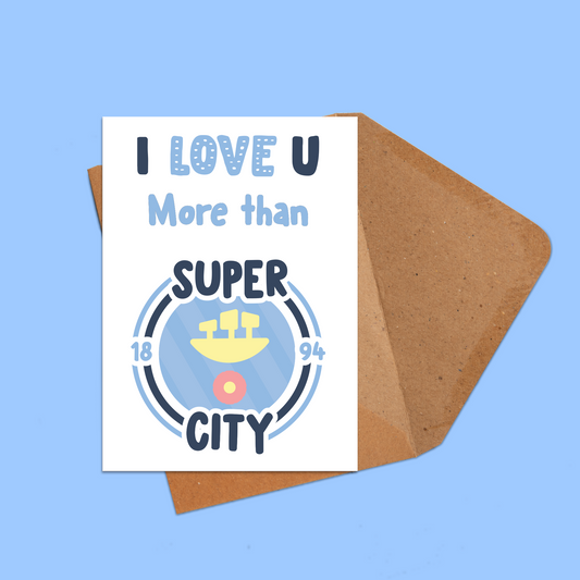 Manchester City | Valentines Day Card | Anniversary