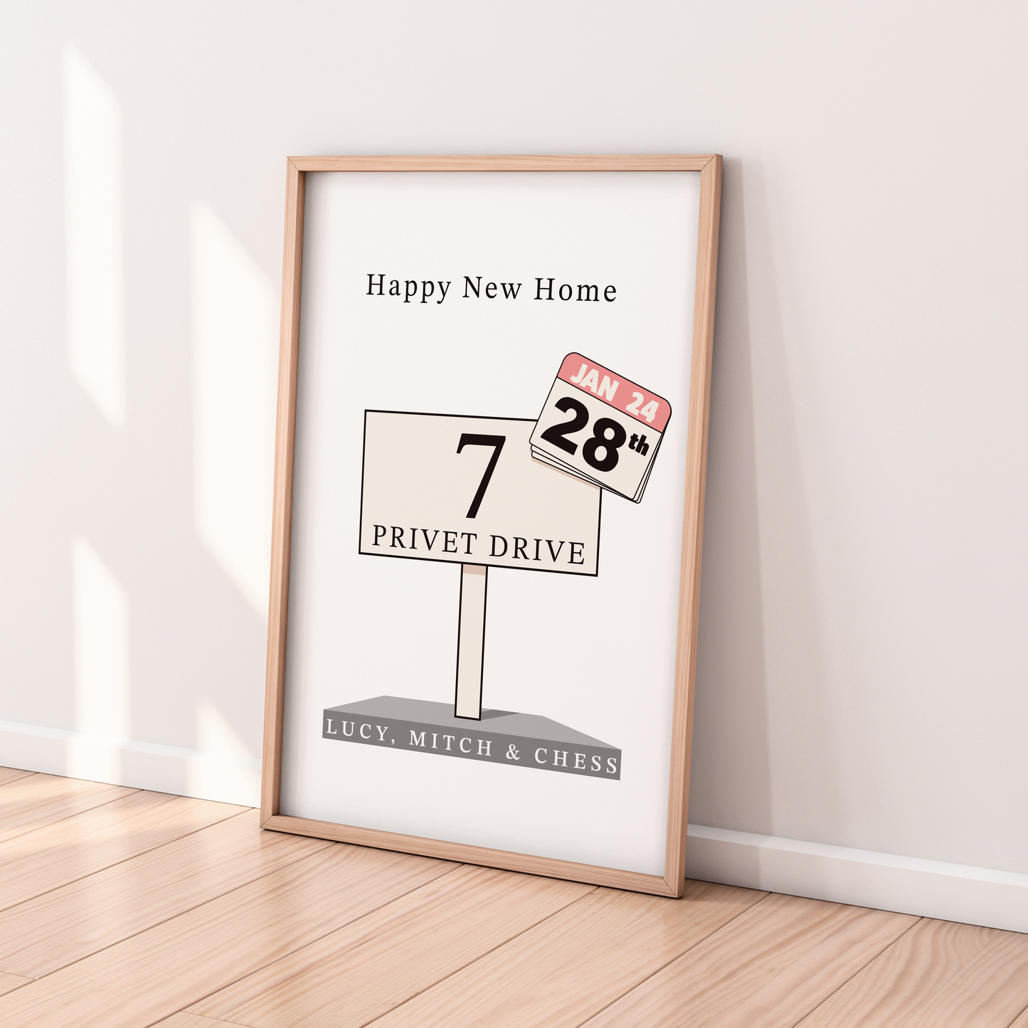 Happy New Home Poster | Personalised Wall Poster