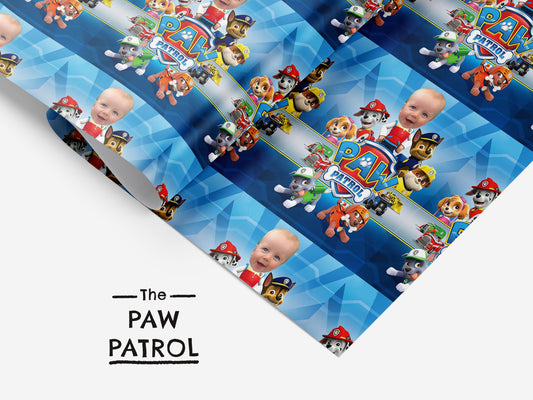 The Paw Patrol | Any Name | Any Face | Personalised Wrapping Paper