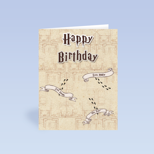 Marauder's Map | Harry Potter Style Card | Birthday Card