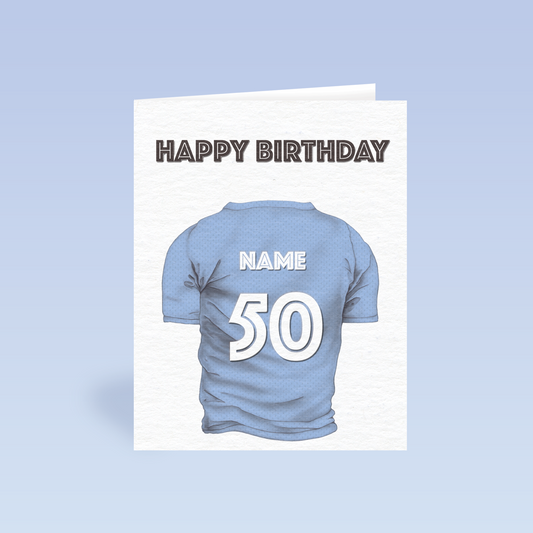 Personalised Football Shirt Card | Birthday Card