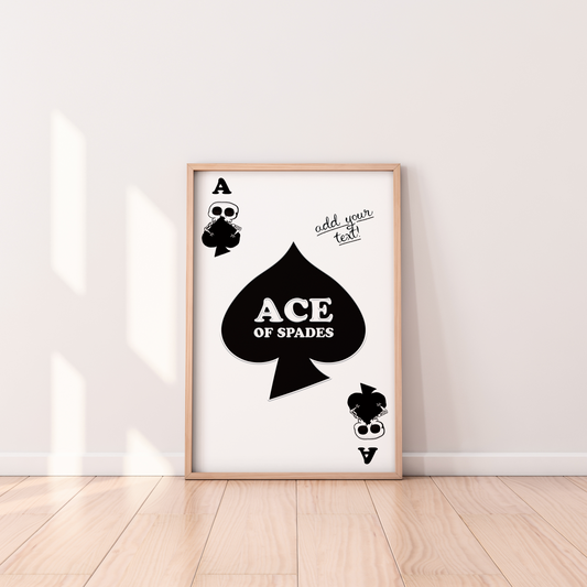 Ace of Spades Playing Card Poster