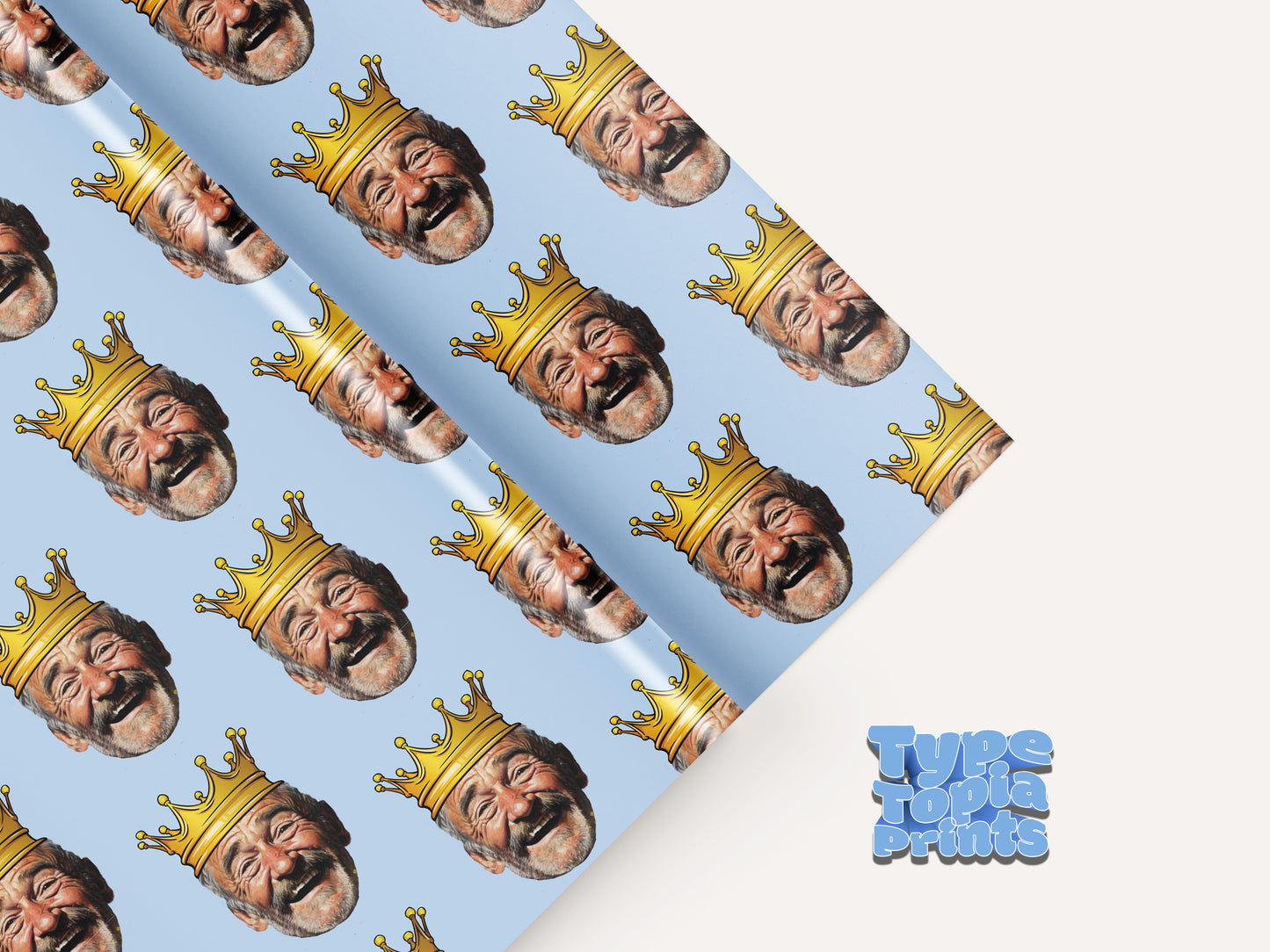 The Crown | Any Face Personalised Wrapping Paper
