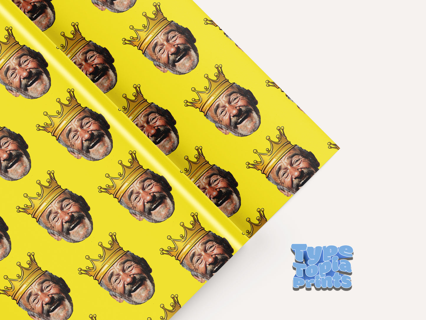 The Crown | Any Face Personalised Wrapping Paper