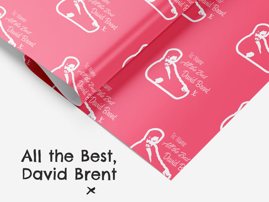 All the best, David Brent | Personalised Wrapping Paper | Valentines Day