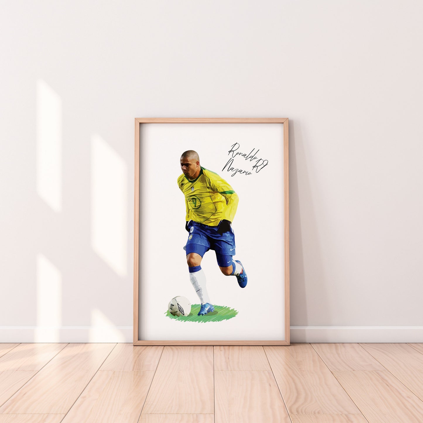 Wall Poster | R9 Poster | Ronaldo Nazario Art | Signed Football Poster | Football Poster | Ronaldo Poster | Ronaldo Signed Poster