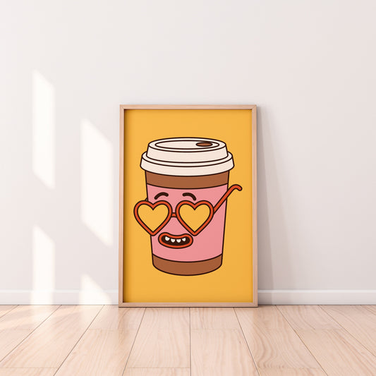 Wall Poster | Coffee Cup | Pink