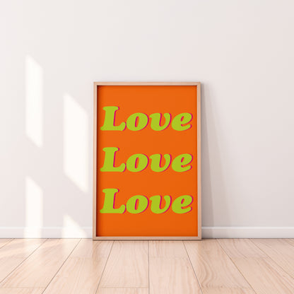 Wall Poster | Love Love Love | Art | Modern