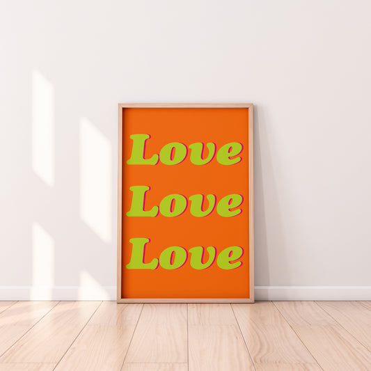 Wall Poster | Love Love Love | Art | Modern