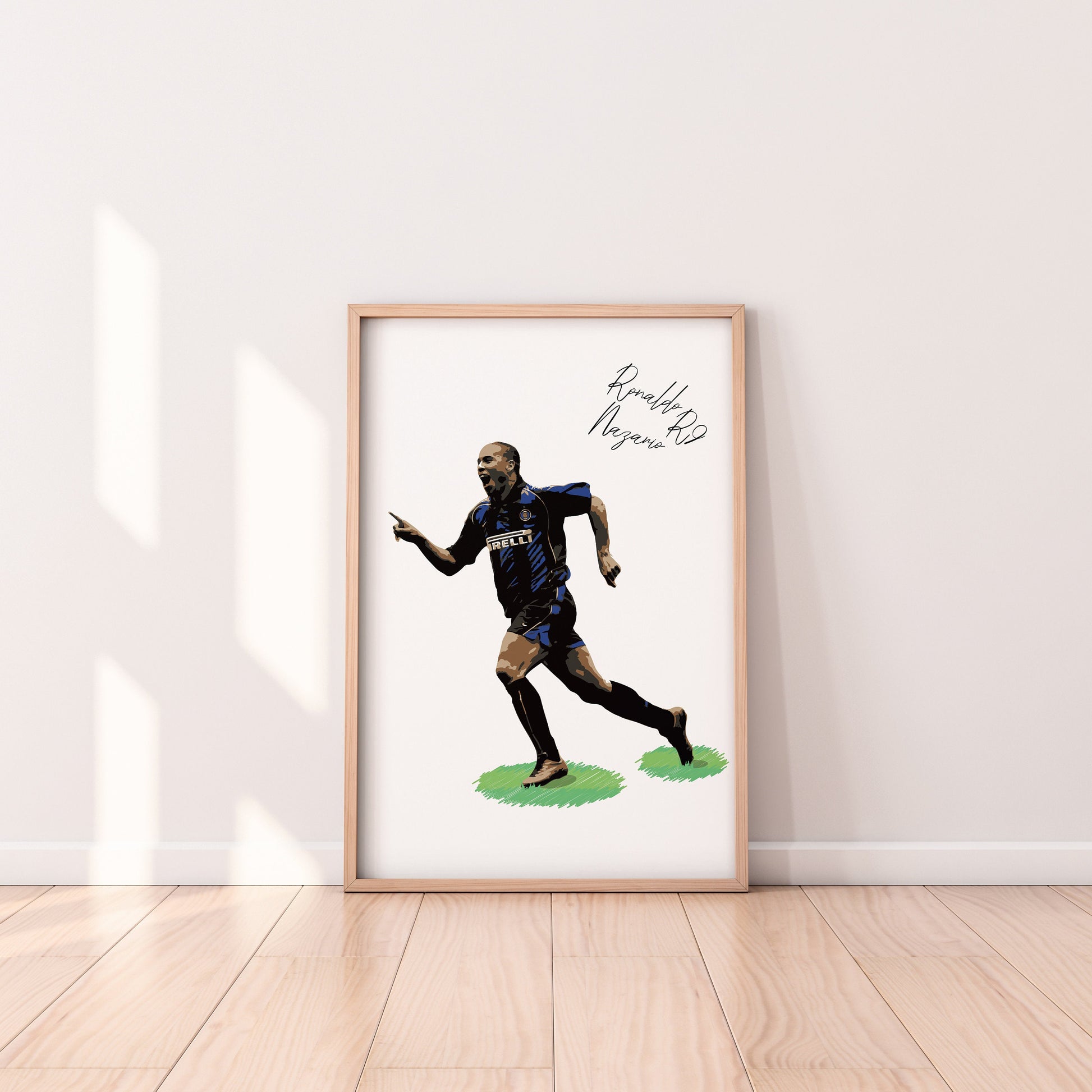 Wall Poster | R9 Poster | Ronaldo Nazario Art | Signed Football Poster | Football Poster | Ronaldo Poster | Ronaldo Signed Poster