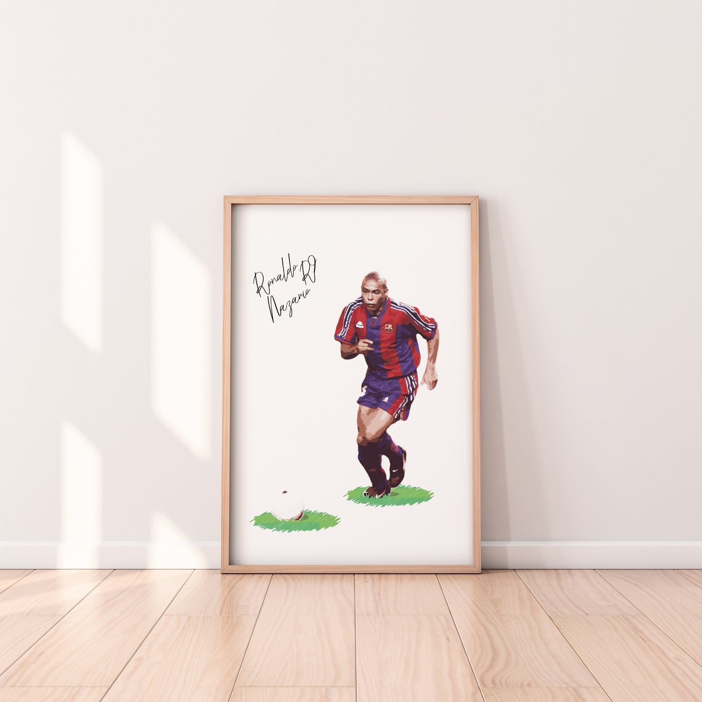 Wall Poster | R9 Poster | Ronaldo Nazario Art | Signed Football Poster | Football Poster | Ronaldo Poster | Ronaldo Signed Poster