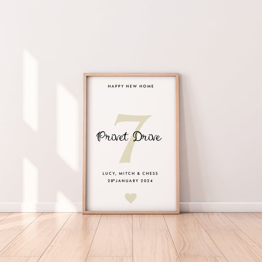 Personalised Wall Poster | Happy New Home | New Home | Housewarming | Family Poster | Add Your Names