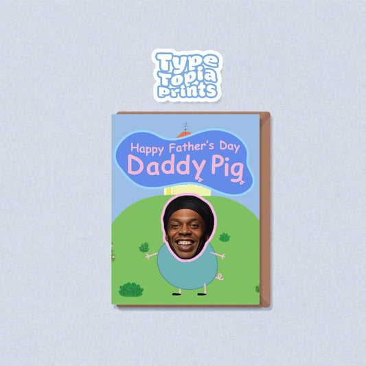 Personalised Father's Day Card | Peppa Pig | Daddy Pig | Upload Your Photo