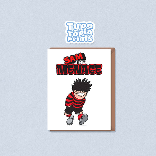 Dennis The Menace | Any Name | Personalised Greeting Card | Birthday | Birthday Card | Personalised Birthday Card | Any Occassion