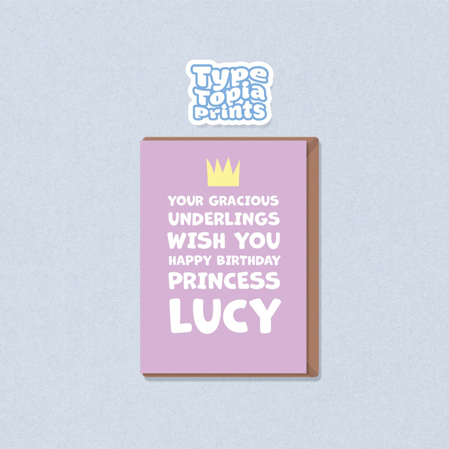 Happy Birthday Princess | Personalised Birthday Card