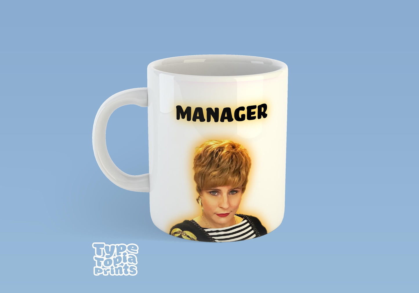 Charity Shop Sue "Manager" Mug – Perfect Gift for Fans of the Icon & TV Star - Funny Mug