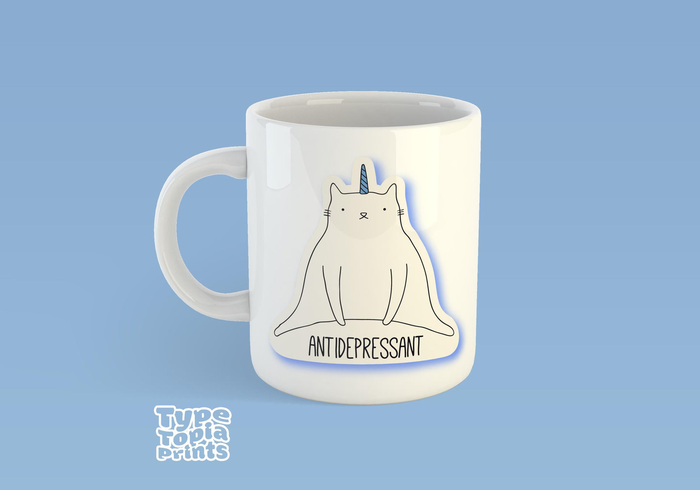 Antidepressant Cat | Cat-Themed Mug | Cute Design for Cat Lovers | Perfect Gift for Cat Owners