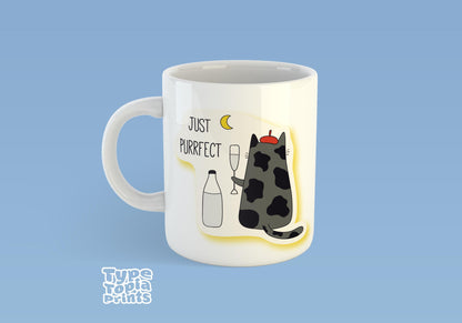 Just Purrfect | Cat-Themed Mug | Cute Design for Cat Lovers | Perfect Gift for Cat Owners