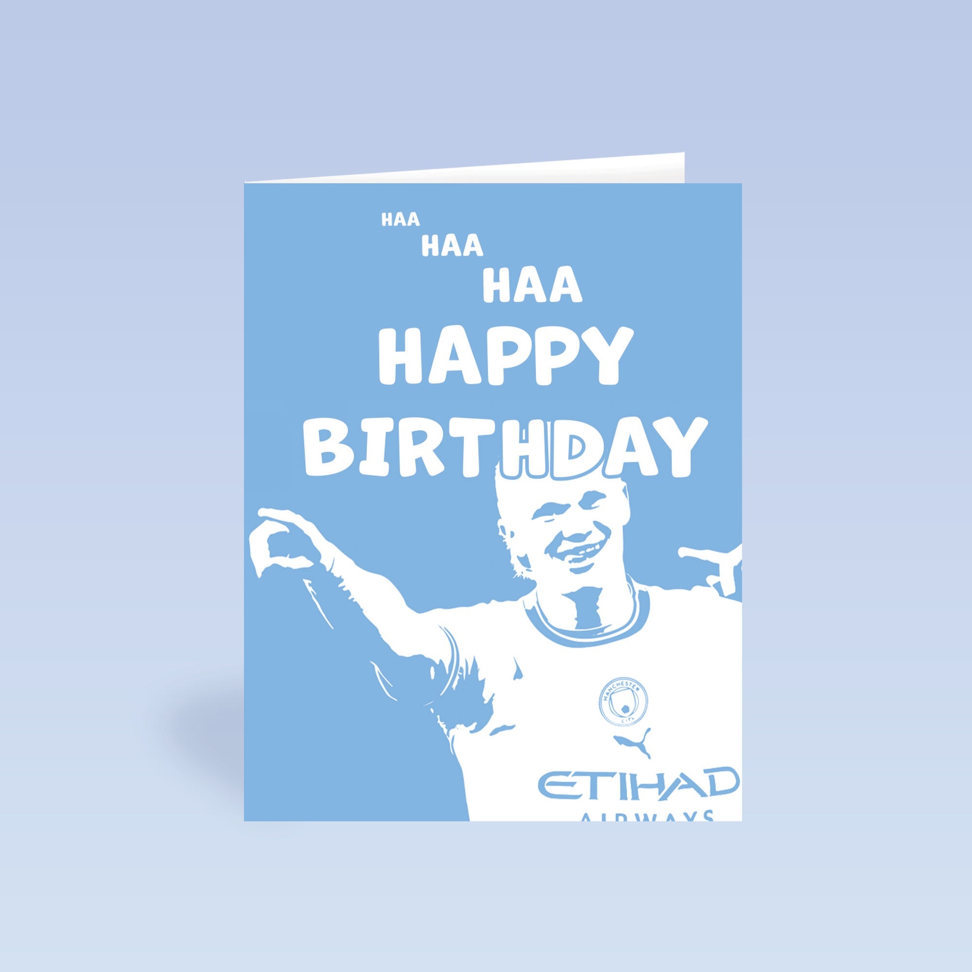 Haaland Card | Man City Card | Digital Birthday Card | Greetings Card | Manchester City | Erling Haaland | Digital Download