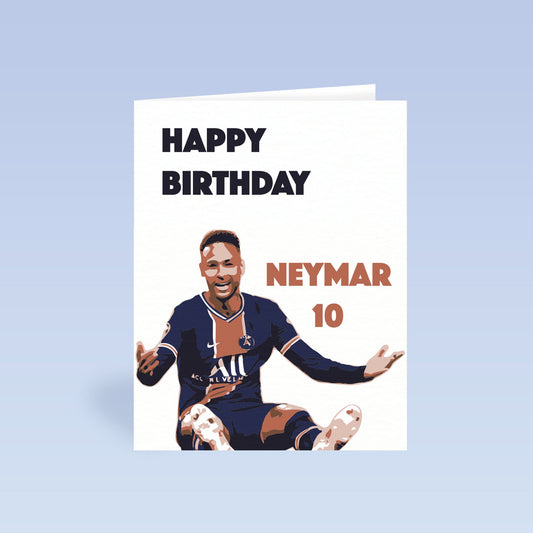Neymar Card | Neymar Jr. | Brazil | Neymar Birthday Card | Greetings Card | PSG Football Card | Paris-Saint Germain Birthday Card